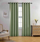 MIUCO Blackout Curtains Room Darkening Curtains Textured Grommet Panels for Living Room 2 Panels 52x84 Inch Long Sage by TinyTreasures Baby Boutique