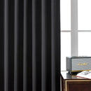 Joydeco 72 Inch Blackout Curtains for Bedroom, Thermal Insulated Black Out Curtains, Room Darkening Drapes for Living Room Window Rod Pocket Back Tab (W37 x L72 Inch, Black) by TinyTreasures Baby Boutique