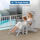 Adirondack Ottoman, All Weather Foot Rest for Adirondack Chair, HDPE Plastic Adirondack Footstool,Outdoor Footrest for Patio,Backyard, Lawn, Fire Pits,Grey by CozyNest Decor