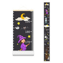 Baby Height Growth Chart - Canvas Height Chart for Kids Baby Child Toddler Boys Girls Growth Chart for Wall Room Nursery Decor Hangable and Removable Measuring Wall Ruler (Witch, Beige Wood) by TinyTreasures Baby Boutique