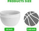 10 inch Hanging Planters for Indoor Plants, 2 Pack Planters for Outdoor Plants with Drainage Holes and Chain, Round Plastic Hanging Baskets, Hanging Flower Pots for Balcony Garden Decor-White by CozyNest Decor
