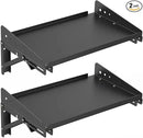 ULIBERMAGNET Garage Folding Storage Rack Shelves,100LB Metal Wall Mounted Adjustable Rail Shelf for Garage,Power Tools,Toolbox,Storage Shelves with Lip for Workshop Kitchen Office (2 Pack) by CozyNest Decor