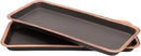 16" Decorative Rectangular Tray/Saucer (2 Pack) Fancy Trim Rustic/French Country Look, Planter Base for Indoor/Outdoor Decor Use. Long Lasting, Reusable Light Weight (16 inches, Copper) by GreenHaven Gardens