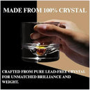Lake Tahoe Heavy Crystal Whiskey Glasses Gift Set of 2, Thick Freezable Bourbon Glass 1lb Each, Premium Whiskey Gifts for Men, Frozen Crystal Chills Cocktails, 10 oz by CozyNest Decor