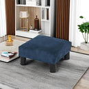 Joveco Small Foot Rest Stool Ottoman, 15" Fabric Square Short Low Footstool Upholstered Footrest for Chair, Under Office Desk, Living Room, Navy Blue by CozyNest Decor