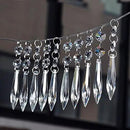 H&D 10pcs 63mm Chandelier Crystals Ornament - Clear Crystal Chandelier Prisms Icicle Drop Pendants by GreenHaven Gardens