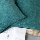 CaliTime Throw Pillow Covers Decorative 20 X 26 Inches Pack of 2 Cozy Chenille Standard Pillow Shams Cases for Couch Sofa Bed Living Room Home Teal by CozyNest Decor