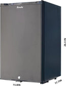 SMETA 12V RV Refrigerator 1.7 Cu.Ft Mini Camper Fridge with Lock and Key AC/DC 110V/12v Quiet Absorption Compact Refrigerator for RV Semi Truck Patio Car with Reversible Door Beverage Cooler, Black by CozyNest Decor