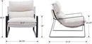 DUOMAY Mid-Century Accent Chair Armchair Set of 2, Comfy Linen Fabric Leisure Chair Lazy Chair with Metal Leg for Living Room Bedroom Office Apartment, White by CozyNest Decor