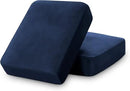 PrinceDeco Velvet Couch Cushion Cover Stretch Cushion Slipcover for Chair Loveseat Sofa Furniture Protector Seat Cushion Sofa Cover (Each Width Up to 29.5", Navy) by CozyNest Decor