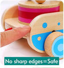 Baby Gift Wooden Toddler Pull Toy, Crocodile Drum Tapping Children's Toy, Baby dragging and Learning to Walk, Rope Traction Rope Crawling for Toddlers Ages 1+ by TinyTreasures Baby Boutique