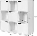 9-Cube Wooden Freestanding Bookcase for Home and Office by LJGDeals