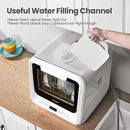 COMFEE' Portable Dishwasher Countertop with 5L Built-in Water Tank, No Hookup Needed, 6 Programs, 360° Dual Spray, 192℉ High-Temp& Air-Dry Function, Mini Dishwasher for RVs, White by CozyNest Decor