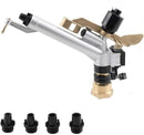 1.5" 360° Adjustable Impact Spray Gun Sprinkler with Nozzle Set, Water Spray Gun Large-Area Agriculture Irrigation Spray Gun Watering Sprinkler for Garden Farm Lawn by GreenHaven Gardens