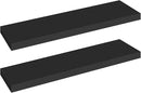 HOOBRO Floating Shelves for Wall, Wall Mounted Shelf Set of 2, 31.5" Hanging Shelf with Invisible Brackets, for Wall in Bathroom, Bedroom, Toilet, Kitchen, Living Room, Office, Black BK80BJP201 by CozyNest Decor