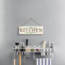 Kitchen Sign Wall Decor, Kitchen Wall Art with Plant Print, Rustic Farmhouse Wall Hanging Plaque Home Kitchen Decorative Kitchen, 4.7 x 13.7 inches by CozyNest Decor