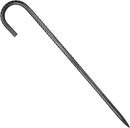 VEVOR Rebar Stakes, 16-Inch, Heavy-Duty 0.4 in Diameter J Hook, Galvanized Steel Ground Anchors with Chisel Point End & Rust-Resistant Coating, for Gardening Support, Fence, Camping Tents (16-Pack) by CozyNest Decor
