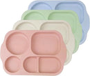 greenandlife 12 Inch (4PCS) Large Unbreakable Divided Plates for Kids Adults, Dishwasher & Microwave Safe Plate, Lightweight Reusable Plastic Compartment Plates, BPA Free and Healthy by CozyNest Decor