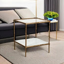 Signature Design by Ashley Ryandale Contemporary Accent Table, Antique Brass Finish by CozyNest Decor