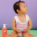 Dabble & Dollop Strawberry Body Wash & Shampoo – 3-in-1 Natural Bubble Bath for Kids, Made in USA, No Parabens or Sulfates, Vegan, Gluten-Free, Tear-Free (10oz, Pack of 2) by TinyTreasures Baby Boutique