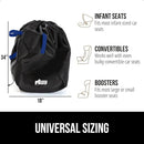 GORILLA GRIP Car Seat Travel Bag for Airplane Gate Check, Easy Carry Padded Backpack Bags Cover Carseats, Infant Baby Carriers and Toddler Booster Seats for Airport, Child Air Travels Essential, Blue by TinyTreasures Baby Boutique