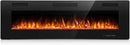 Antarctic Star 42 Inch Electric Fireplace in-Wall Recessed and Wall Mounted, Fireplace Heater and Linear Fireplace with Multicolor Flame, Timer, 750/1500W Control by Touch Panel & Remote by CozyNest Decor