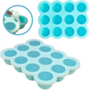 12x1.5oz Baby Food Freezer Tray with Clip Lid Light Green | Food Grade Silicone Storage Containers for Purees & Vegetables by TinyTreasures Baby Boutique
