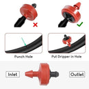 0.5 GPH Pressure Compensating Junior (PCJ) with Barb Outlet Dripper Emitters (50) by GreenHaven Gardens