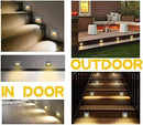 4Pack 3W LED Recessed Light120V Step Lights Warm White 3000K IP65 Waterproof Recessed Wall Light Staircase Light lamp, Inside Outside Garden Balcony Corridor, Aluminum,Grey by GreenHaven Gardens