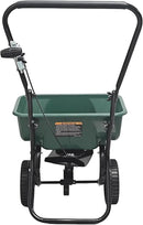 60LB Walk-Behind Broadcast Spreader for Seed,Fertilizer,Salt,Ice Melt, Fertilizer Spreader with Adjustable Drop Rate, Seed Spreaders for Lawns by GreenHaven Gardens