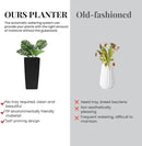 2Pcs 23in High Large Plant Pots Planter-Self-Watering,Modern Planter with Drain Holes,Water Level Monitor,Inner Bucket for Indoor/Outdoor Front Porch Patio,Black Rattan by CozyNest Decor