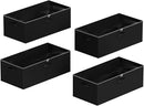 SpaceAid 4 Pack 10" High Under Bed Storage Containers, Large Underbed Storage Organizer Bins with Lids for Bedroom, Dorm, Clothes, Closet Organization, Bed Sheets and Blankets (Black) by CozyNest Decor