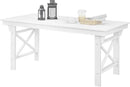 HDPE Outdoor Dining Table, 66.9” Rectangle Patio Dining Table for 6, All-Weather HDPE Outdoor Table with 2.2” Umbrella Hole, HDPE Patio Furniture for Deck, Backyard, Garden, Pool, Pearl by CozyNest Decor