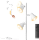 36W LED Tree Floor Lamp, Dimmable Tall Standing Lamp with Remote & Touch Control, 4 Color Temperatures Bright Floor Lamp, 3 Rotatable Light Modern Floor Lamps (White) by CozyNest Decor