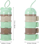 IMIKEYA Stackable Formula Dispenser - 4-Layer Milk Powder Container for Travel Light Green by TinyTreasures Baby Boutique