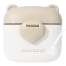 Bebamour Baby Formula Dispenser On The Go, Formula Container to Go, Formula Holder for Travel, Candy Fruit Snack Storage Container with Scoop and Leveller (Coffee) by TinyTreasures Baby Boutique