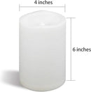 CANDLE CHOICE Waterproof Outdoor Battery Operated Flameless Candle with Timer Large Plastic Resin Bright Flickering Electric LED Pillar Lantern Patio Garden Wedding Christmas Decorations 4”(D) x6”(H) by GreenHaven Gardens