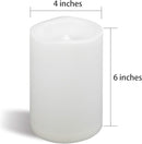 CANDLE CHOICE Waterproof Outdoor Battery Operated Flameless Candles with Timer Large Plastic Resin Bright Flickering Electric LED Pillars Lantern Garden Wedding Christmas Decorations 4”(D)x6”(H) 2 PCS by GreenHaven Gardens