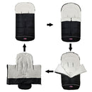 German Designed Universal Stroller Footmuff, 5 Way Zippers Style for Baby Easy in & Out of Water Repellent Winter Stroller Bunting Bag, Height/Temperature Adjustable Anti-Kick Stroller Sleeping Bag by TinyTreasures Baby Boutique