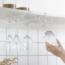 LINFIDITE 2 Pack Wine Glass Holder Stemware Rack Hanger Under Cabinet Wine Glass Rack Kitchen Hanging Storage Rack Organizer,White by CozyNest Decor