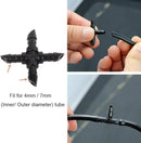 50 Pieces 1/4 Inch Barbed Cross Fittings Barbed Cross Connecters 4 Way Garden Watering Cross Connector Drip Irrigation Tubing Fit for 4mm/7mm Tube for Flower Bed Vegetable Garden Home and Garden by GreenHaven Gardens