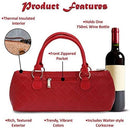 Wine Clutch Bag (Thermal Insulated) Trendy Women's Carry Tote | Holds Red & White 750mL Bottles | Trendy Fashion | Incl. Portable Waiter-Style Corkscrew by TinyTreasures Baby Boutique