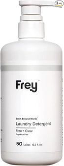 FREY Concentrated Liquid Laundry Detergent | Formulated for Sensitive Skin & HE Washers | Removes Stains Effectively | 50 Loads per Bottle (1-pack Unscented) by CozyNest Decor