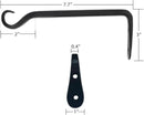 Worth Garden 6-Pack 7" Plant Hanger Bracket - Forged Wrought Iron Powder-Coated Heavy Duty Wall Hook - Black Plant Hanging Hooks - Durable and Stable for Bird Feeders, Planters Indoor & Outdoor by GreenHaven Gardens