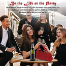 Wine Clutch Bag (Thermal Insulated) Trendy Women's Carry Tote | Holds Red & White 750mL Bottles | Trendy Fashion | Incl. Portable Waiter-Style Corkscrew by TinyTreasures Baby Boutique