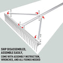 Colwelt Landscape Rake - 24Tines, Aluminum Head with 68" Handle, 24" Width for Beach & Lawn Care by GreenHaven Gardens