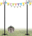 String Light Pole Stand for Outdoor String Lights Hanging, Use for Backyard, Garden, Patio, Party, Festival, Wedding, Picnic, 10FT, Matte, 2 Poles by GreenHaven Gardens