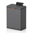 Mbillion Kitchen Compost Bin Hanging Trash Can with Lid 2.1 Gallon Stainless Steel Garbage Can for Kitchen Cabinet Door Mounted Trash Can Under Sink Door RV Bathroom,Brushed Black by GreenHaven Gardens