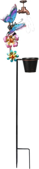 Afirst Solar Outdoor Decorative Butterfly Lights - Faucet Shaped Twinkling Light Garden Stake Decorations for Pathway Lawn Patio Courtyard Backyard by GreenHaven Gardens