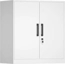 Wall Cabinet,Lockable Storage Cabinets with Adjustable Shelf,Locking Wall Storage Cabinet with Doors for Laundry Room,Home Office,White by CozyNest Decor